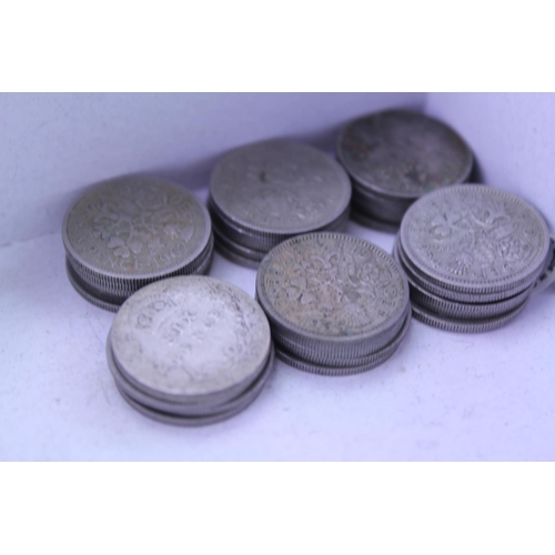 221 - 30 x 6d Coins to include some with Silver Content.