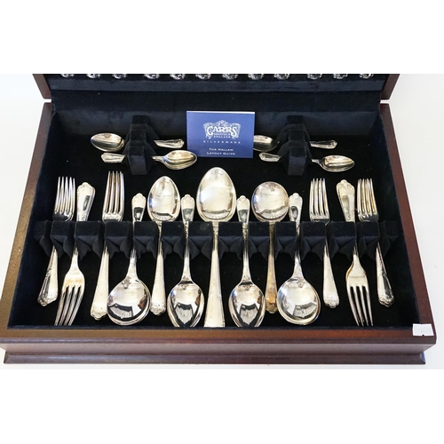 77 - A Canteen of Floral stamped Silver Plated Cutlery by 