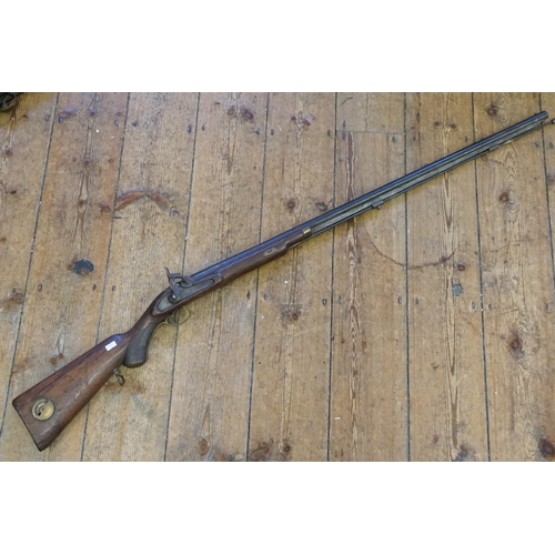 282 - An Antique Percussion Capped Musket with Brass Cap Holder & Mounts with Ram Rod, Barrel marked 288/2... 