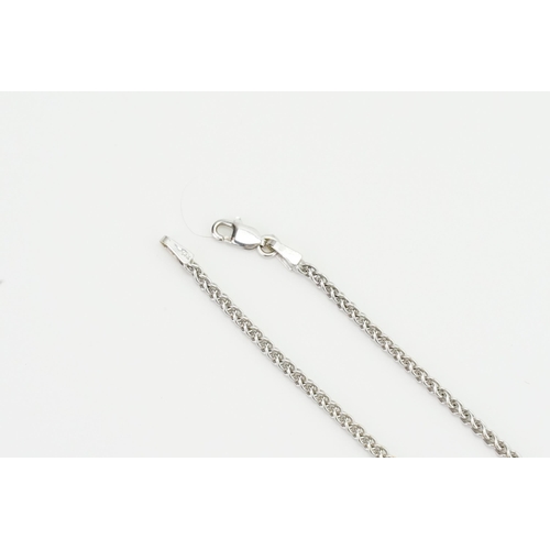 89 - A 14ct white gold chain. Weight 8.9g. Length 57cm.