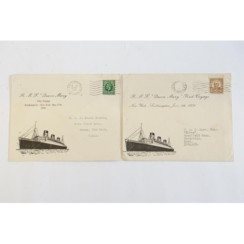 251 - Two first day covers for the R.M.S Queen Mary.