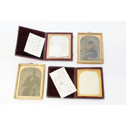 953 - Victorian daguerreotype in Moroccan case Thomas Letchworth 1852, and two other photographs.