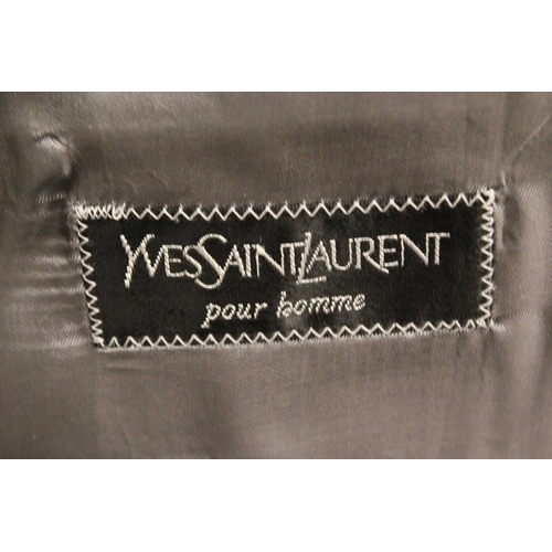 303 - An Yves Saint Laurent Light Grey, Cream & Blue Check Jacket - Size 40 (Approx).