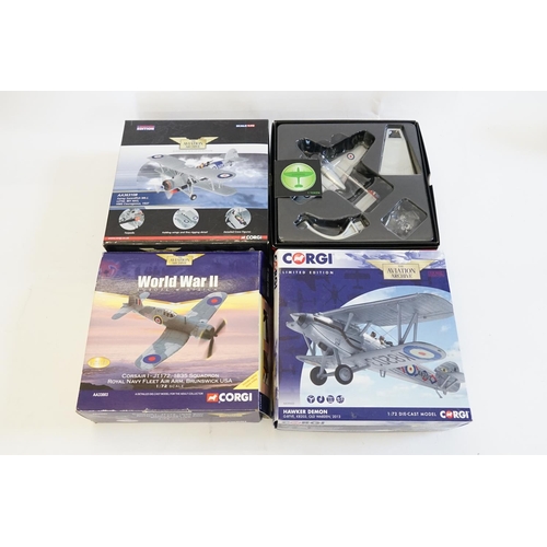 407 - A Collection of Four Corgi Aviation Models to include No's: AA36310B, AA39605, AA33003 & one other. ... 