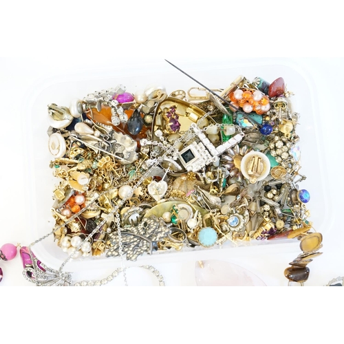 150 - A Bangle, Earrings, Paste Brooches, Clip-On Earrings, etc.