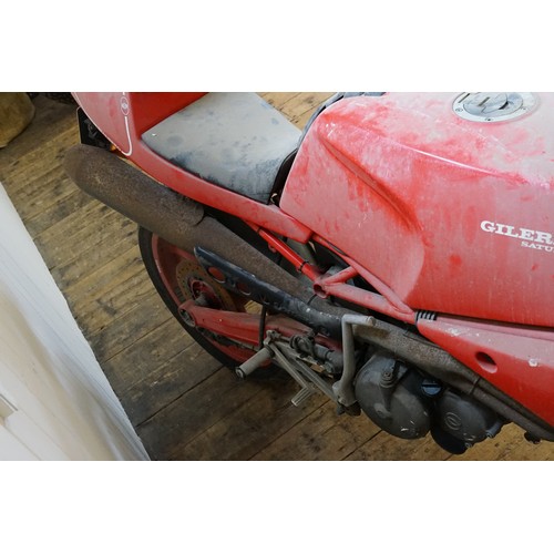 502 - A Gilero Saturno 500 Bialbero Motor Bike in Red. The Bike was Registered on the 8th May 1991 & has c... 