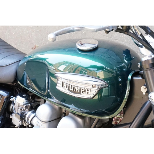 501 - A lovely 2007 “Triumph 800 Bonneville” finished in Green Metallic, 1 Owner and only 11,200 miles fro... 