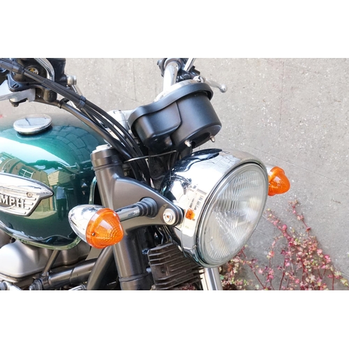 501 - A lovely 2007 “Triumph 800 Bonneville” finished in Green Metallic, 1 Owner and only 11,200 miles fro... 