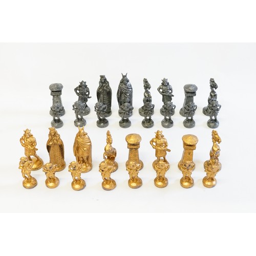 449 - A Set of Cast Viking Chess Set.