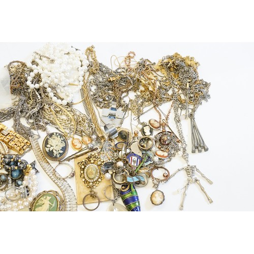 156 - A Collection of Costume Jewellery to include 1960s, Chains, Rings, etc.