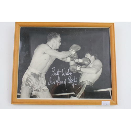 591 - A Signed Sir Henry Cooper Photo in Frame when he fought Brian London in their British & Empire Heavy... 