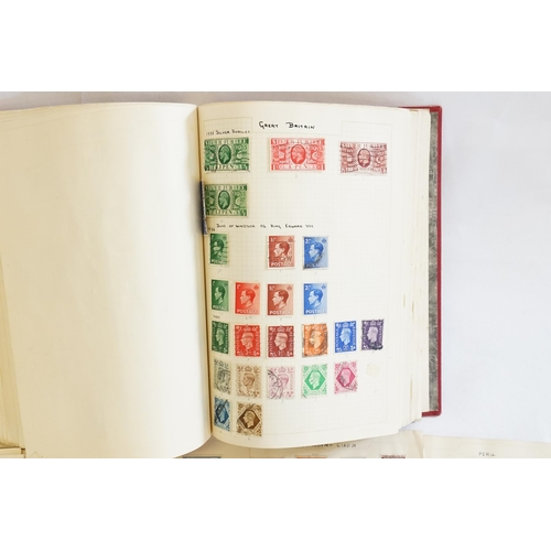 232 - A 1930s Stamp Album with a Collection of Stamps to include Switzerland, Belgium, Great Britain, Vict... 