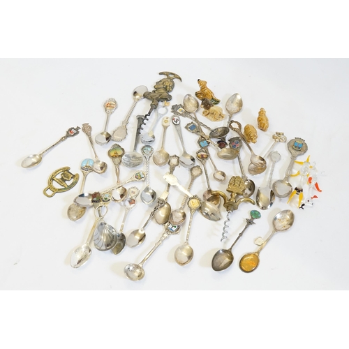 66 - A quantity of Topographical Tea Spoons.