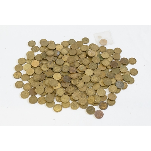 209 - A Large quantity of 3d Brass Coins.