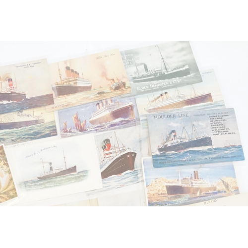 242 - A Collection of Nautical Post Cards to include R.M.S. Olympic, P & O, Wilson Line, White Star, Egypt... 