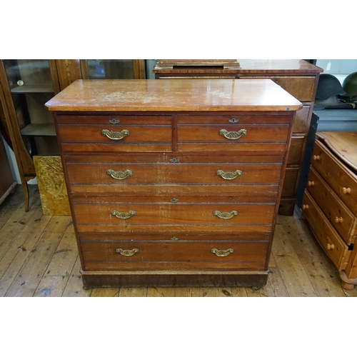 520 - A Four Drawers Graduated Chest of Drawers with Brass Handles & Original Castors. Measuring: 111cms a... 