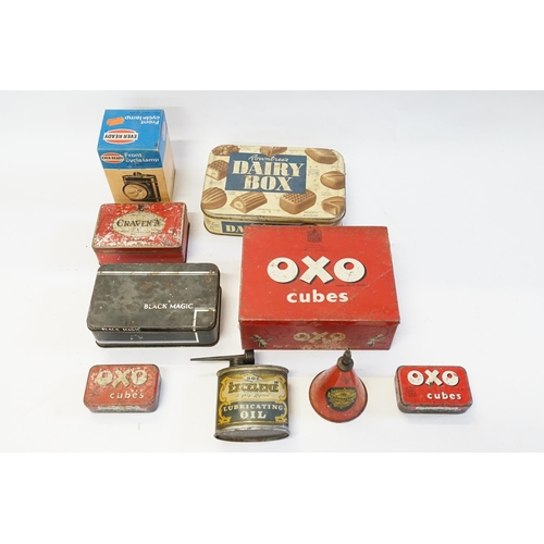 423 - A Collection of 9 Original Vintage Empty Tins to include 