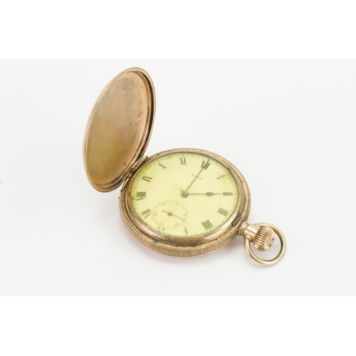 167 - A Elgin gold plated pocket watch.