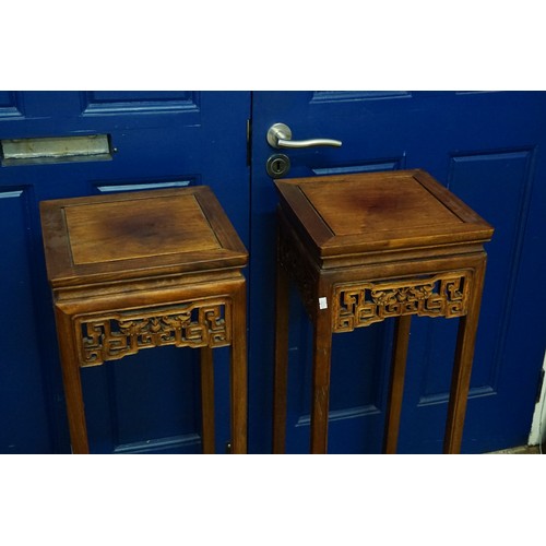 505A - A pair of Chinese jardiniere stands.
Height: 92cms high.