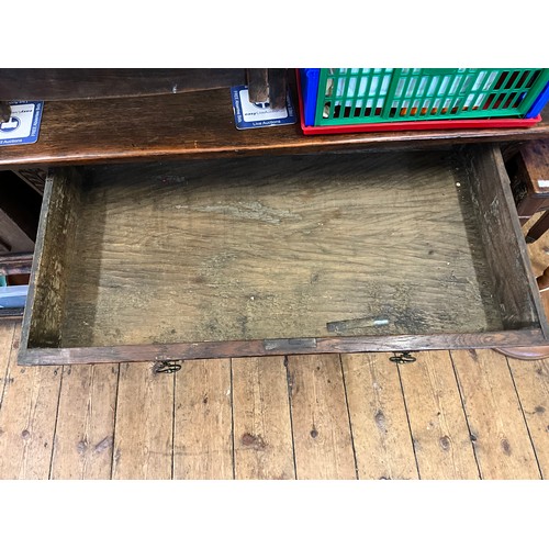 473 - An Antique Oak & Patinated Jacobean design Chest of Drawers with Linen Fold Panelled Top, panelled &... 