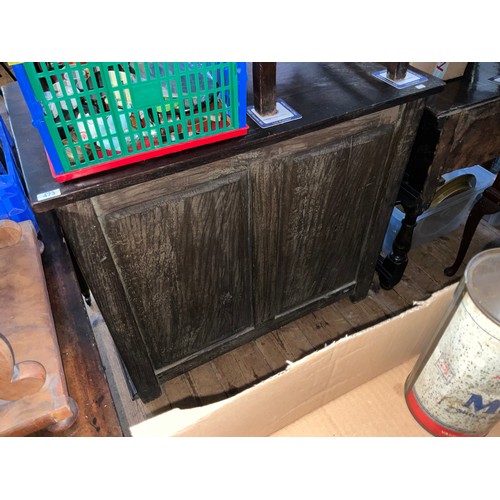 473 - An Antique Oak & Patinated Jacobean design Chest of Drawers with Linen Fold Panelled Top, panelled &... 