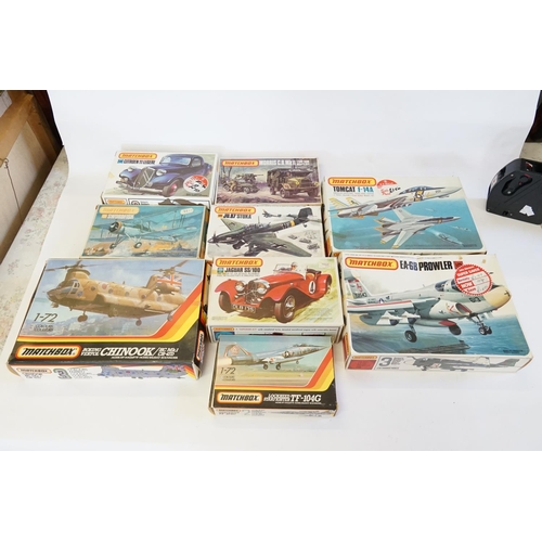 618 - A Collection of 8 Original Matchbox Plastic Kits and one Empty Box. Please check contents as some ki... 