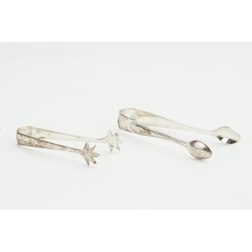 87 - Two Silver Pairs of Sugar Tongs. Weight: 27grams.