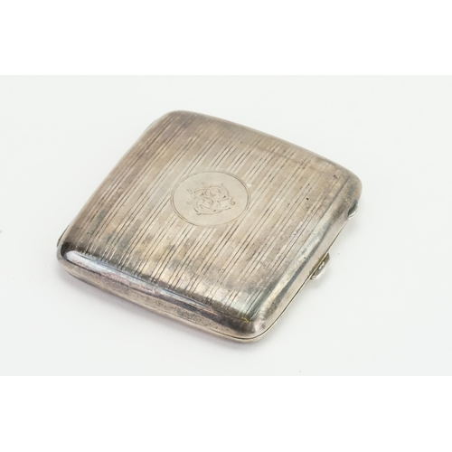 88 - A Silver Cigarette Case, Birmingham S marked. Weight: 82 grams.