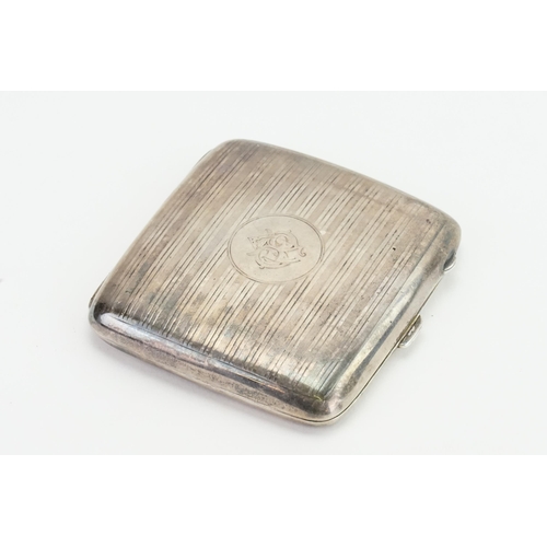 88 - A Silver Cigarette Case, Birmingham S marked. Weight: 82 grams.