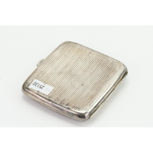 88 - A Silver Cigarette Case, Birmingham S marked. Weight: 82 grams.