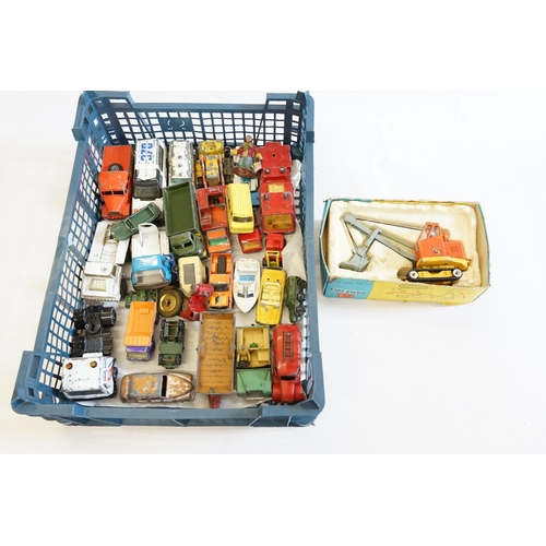 72 - A Tray of Play worn Diecast Toys to include Dinky, Matchbox, Corgi, etc along with a Boxed Good Corg... 