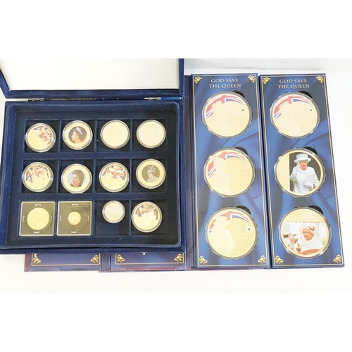 388 - A collection of 12 Westminster Royalty Coins in a Westminster Blue Case along with Two 