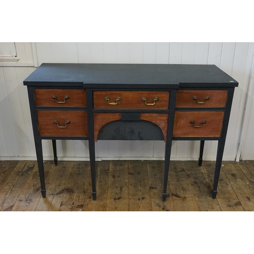 649 - A Reproduction Adams design Sideboard resting on square tapering legs. Measuring: 133cms across x 54... 