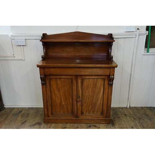 652 - A Early Victorian Mahogany Single Drawers Chiffonier fitted with two drawers, raised shelf back & sc... 