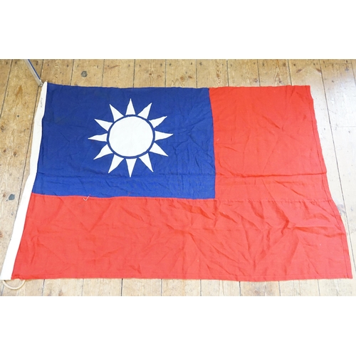 778 - A Red, White & Blue Flag of Taiwan. Measuring: 140cms x 95cms.