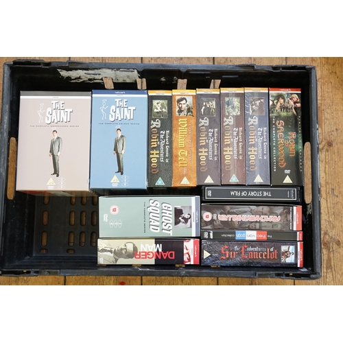 562 - A large collection of network DVD box sets, to include the saint, robin hood, the story of film, gho... 