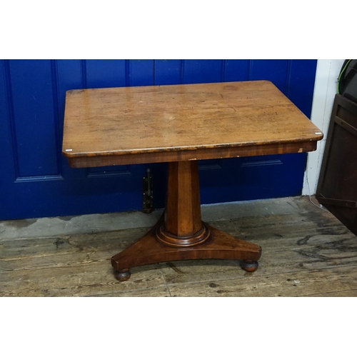 719 - A Victorian Mahogany Tilt Top Breakfast Table resting on a central pedestal & an Octagonal Base. Mea... 