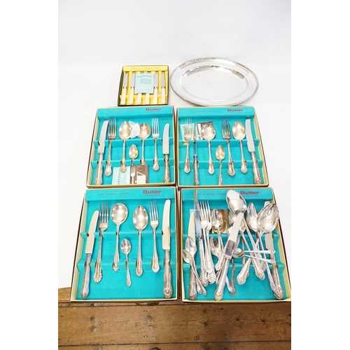 132 - A Collection of Silver Plated & other Cutlery.