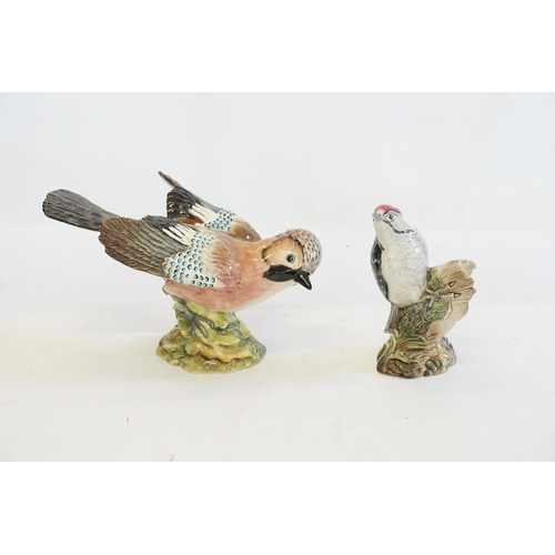 1068 - Two Beswick Studies of a Jay, No: 1219 & a Lesser Spotted Woodpecker, No: 2420. No: 60.