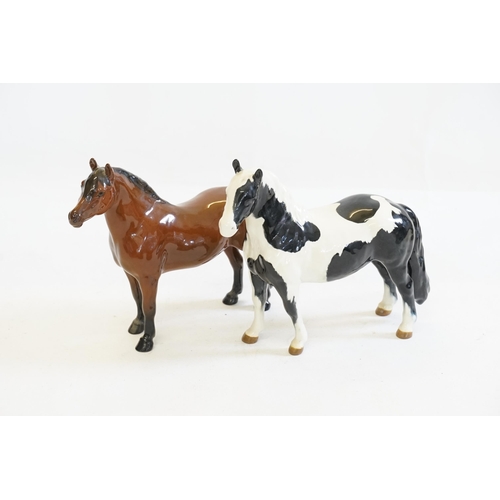 1075 - Two Beswick Studies to include Piebald & one other entitled Warlord.