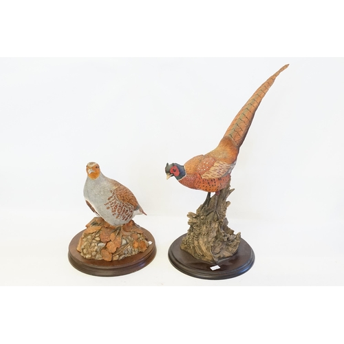 1089 - A Resin Study of a Pheasant & a Grouse by Ballentynes & Wild Track.