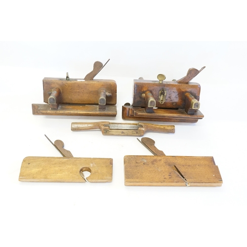 929 - Three various Wood Working Plains with Brass mounts, one by 