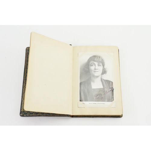 486 - A 1930s Signature/Picture Book containing Photo's & Post Cards to include Miss. Madge Titheradge, Mr... 