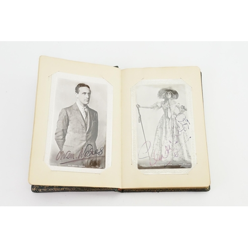 486 - A 1930s Signature/Picture Book containing Photo's & Post Cards to include Miss. Madge Titheradge, Mr... 