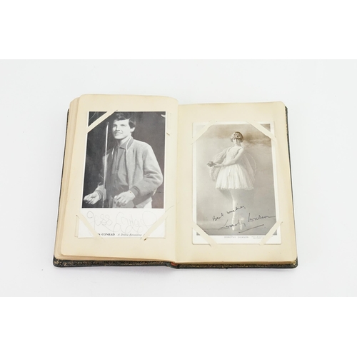 486 - A 1930s Signature/Picture Book containing Photo's & Post Cards to include Miss. Madge Titheradge, Mr... 