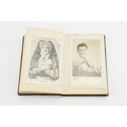 486 - A 1930s Signature/Picture Book containing Photo's & Post Cards to include Miss. Madge Titheradge, Mr... 