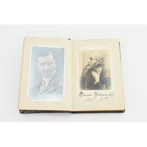 486 - A 1930s Signature/Picture Book containing Photo's & Post Cards to include Miss. Madge Titheradge, Mr... 