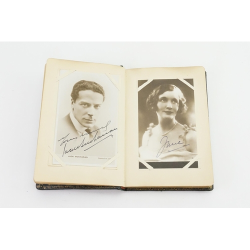 486 - A 1930s Signature/Picture Book containing Photo's & Post Cards to include Miss. Madge Titheradge, Mr... 