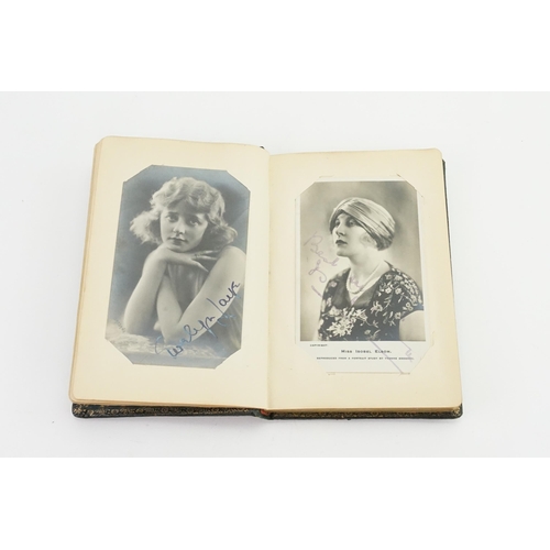 486 - A 1930s Signature/Picture Book containing Photo's & Post Cards to include Miss. Madge Titheradge, Mr... 