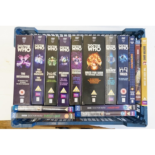 498 - A collection of DVD's & Blu Ray DVD's of Doctor WHO box sets, to include The beginning, the space mu... 